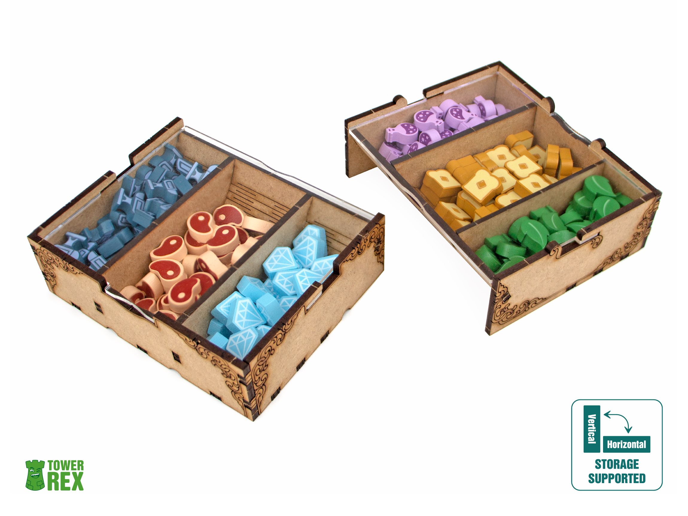 Organizer for Flamecraft with 7 Dragons Tray, Insert Compatible